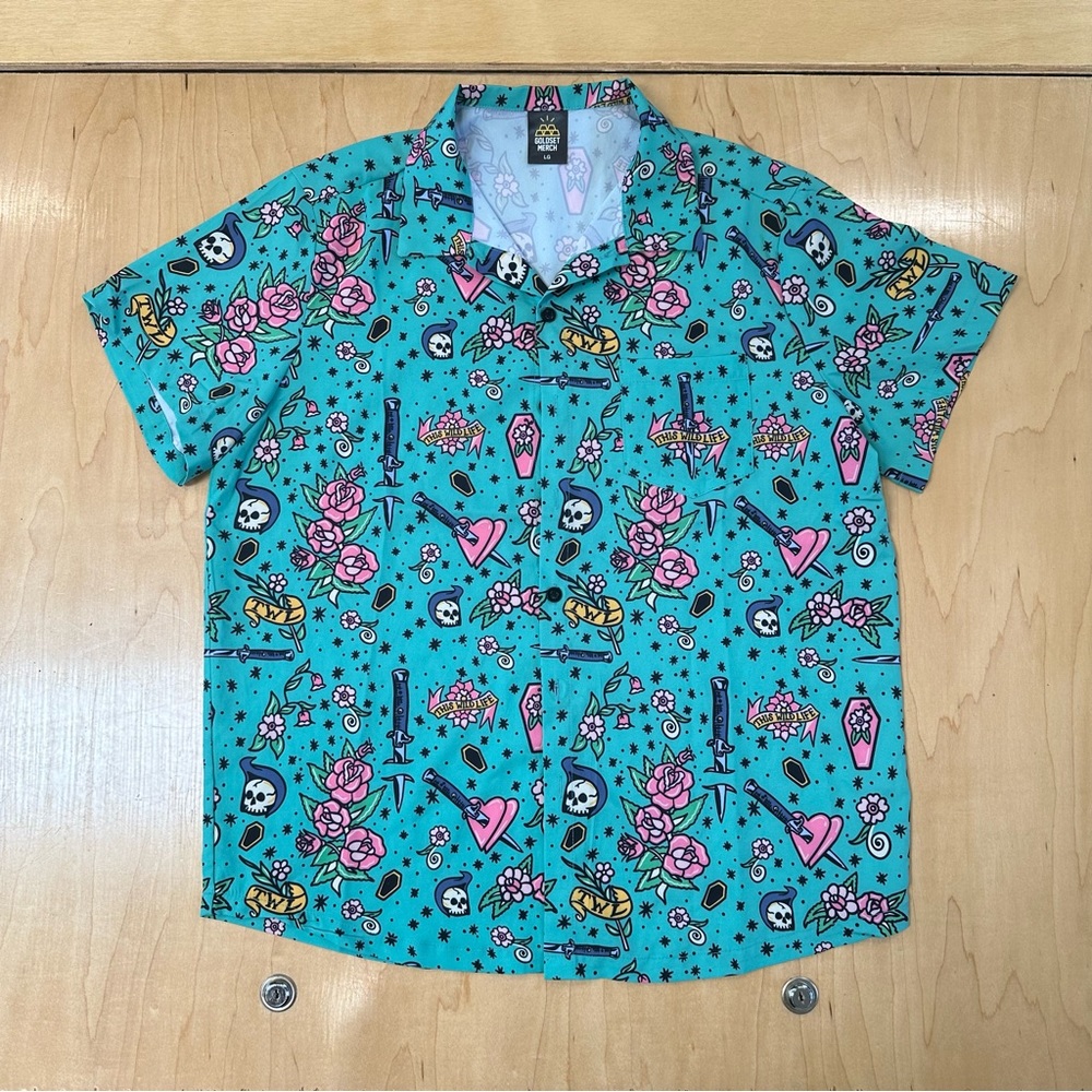 “This Wild Life” Offical Tour Merch - Band Logo/Floral Button-Up - Size Large